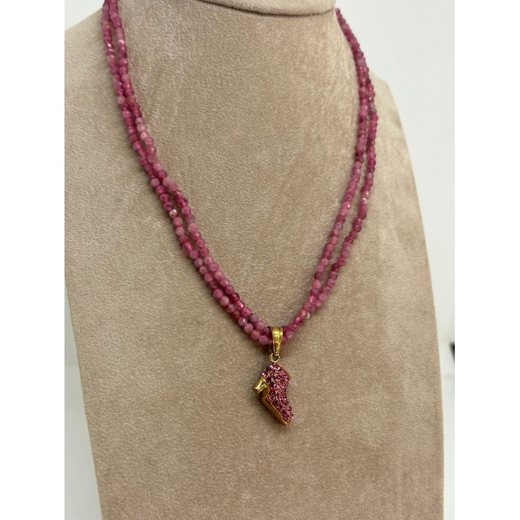 COLLANA DONNA IN TORMALINA ROSA